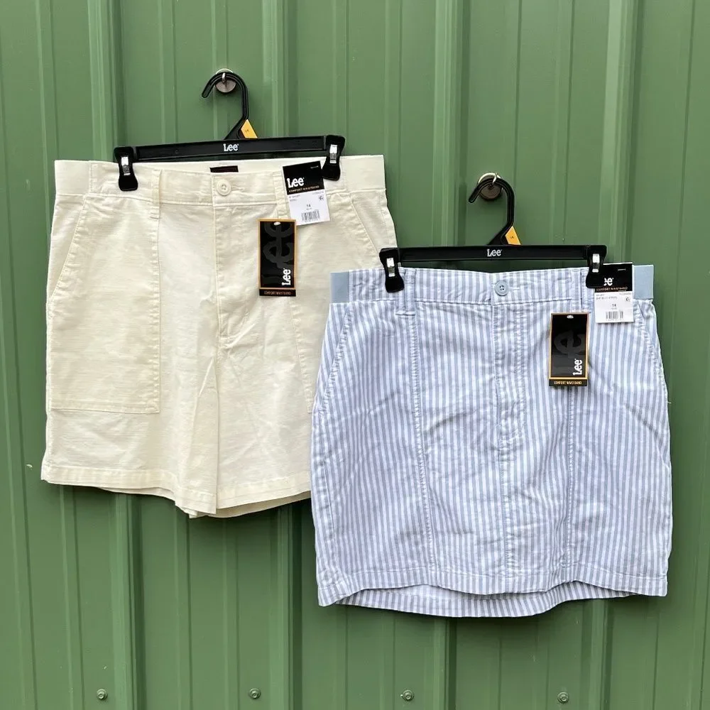 Women’s Lee Skort & Shorts Lightweight Summer 2-Pack Size 14